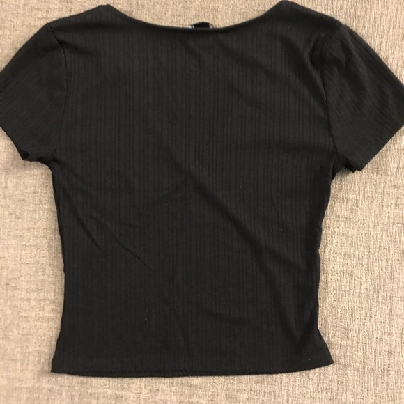 Ribbed deep V top - Picture 3 of 3